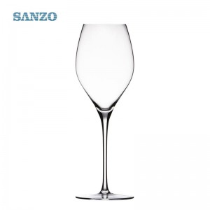SANZO ชุดแก้วไวน์สีดำทำด้วยมือตะกั่วฟรีคริสตัลเป๋ปากแว่นตาแจกันทรงสูง